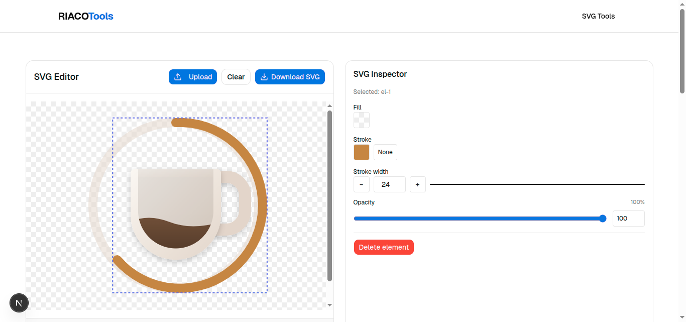 SVG Object Editor Online – Edit SVG Elements, Colors, Stroke & Opacity