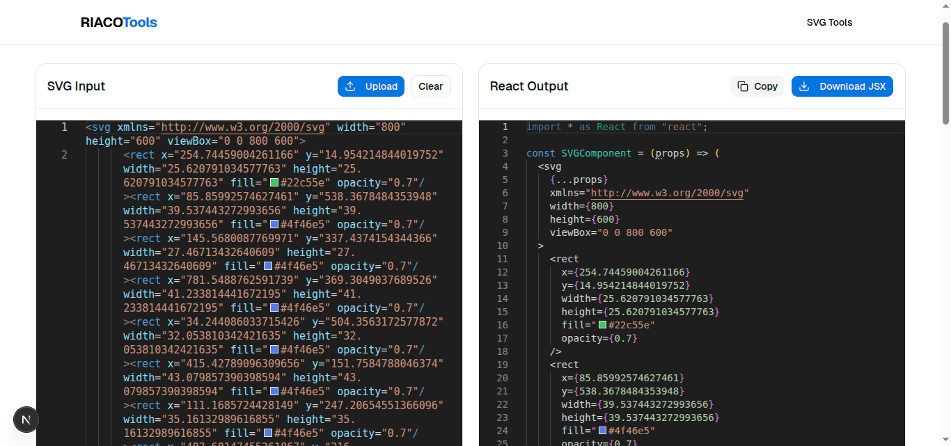 SVG to React Converter - Free Online Tool